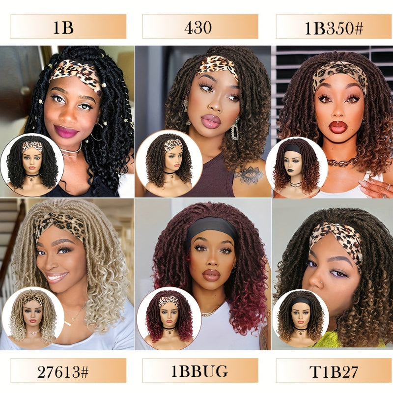 Headband Dreadlock Curly Locs Crochet Hair Afro Crochet Twist Braids Hair Wigs