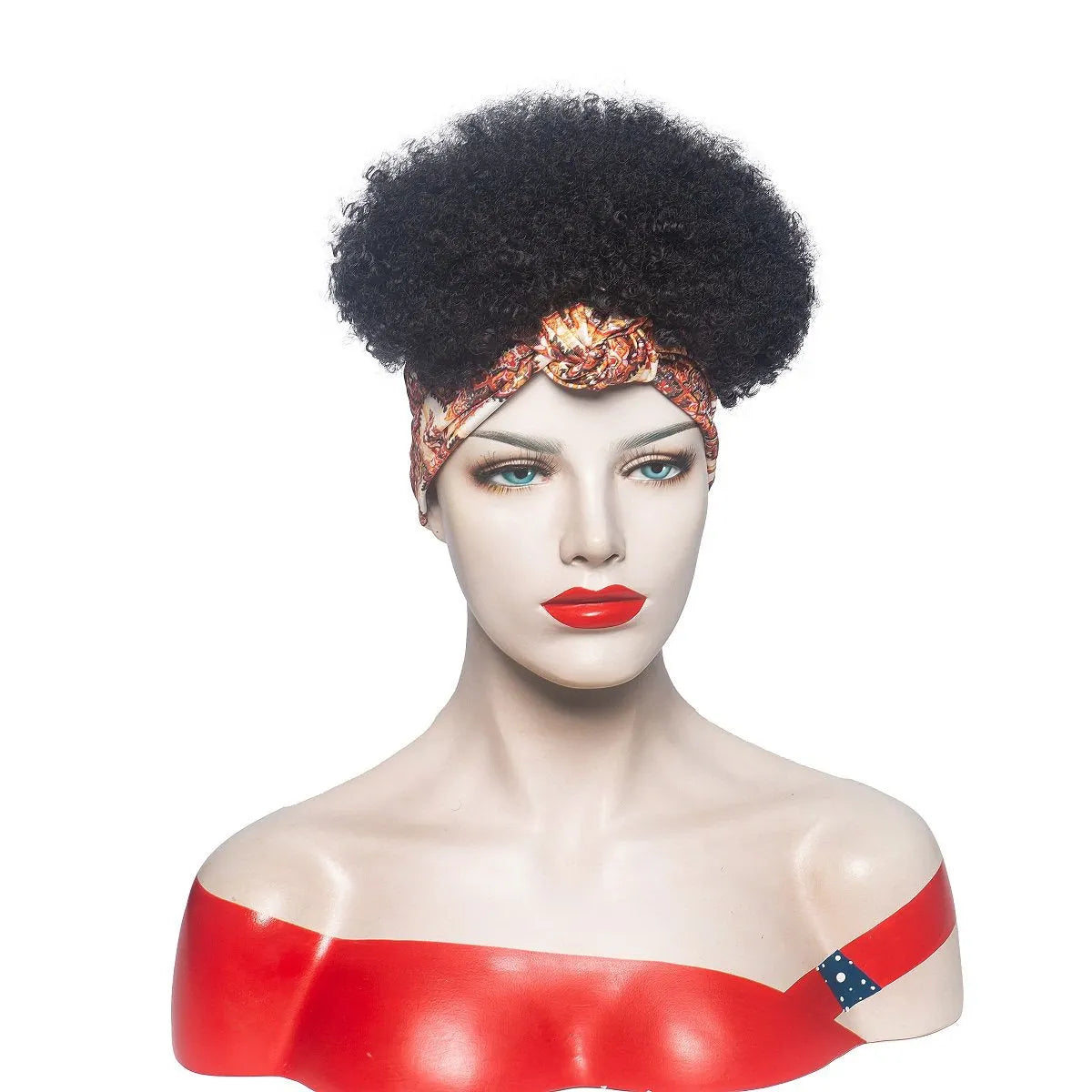Hot Sexy Kinky Curly Wigs with Printed Headband