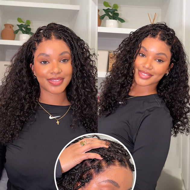 Knotless Boho Braided Wigs Glueless