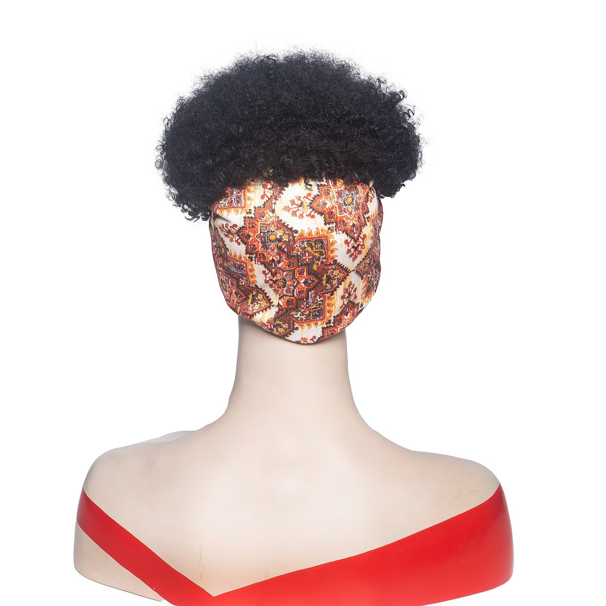 Hot Sexy Kinky Curly Wig with Printed Headband