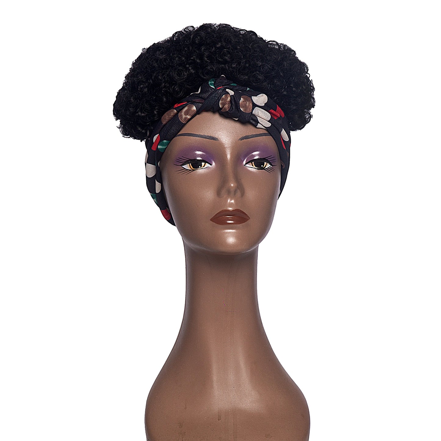 Hot Sexy Kinky Curly Wigs with Black&Dot Headband