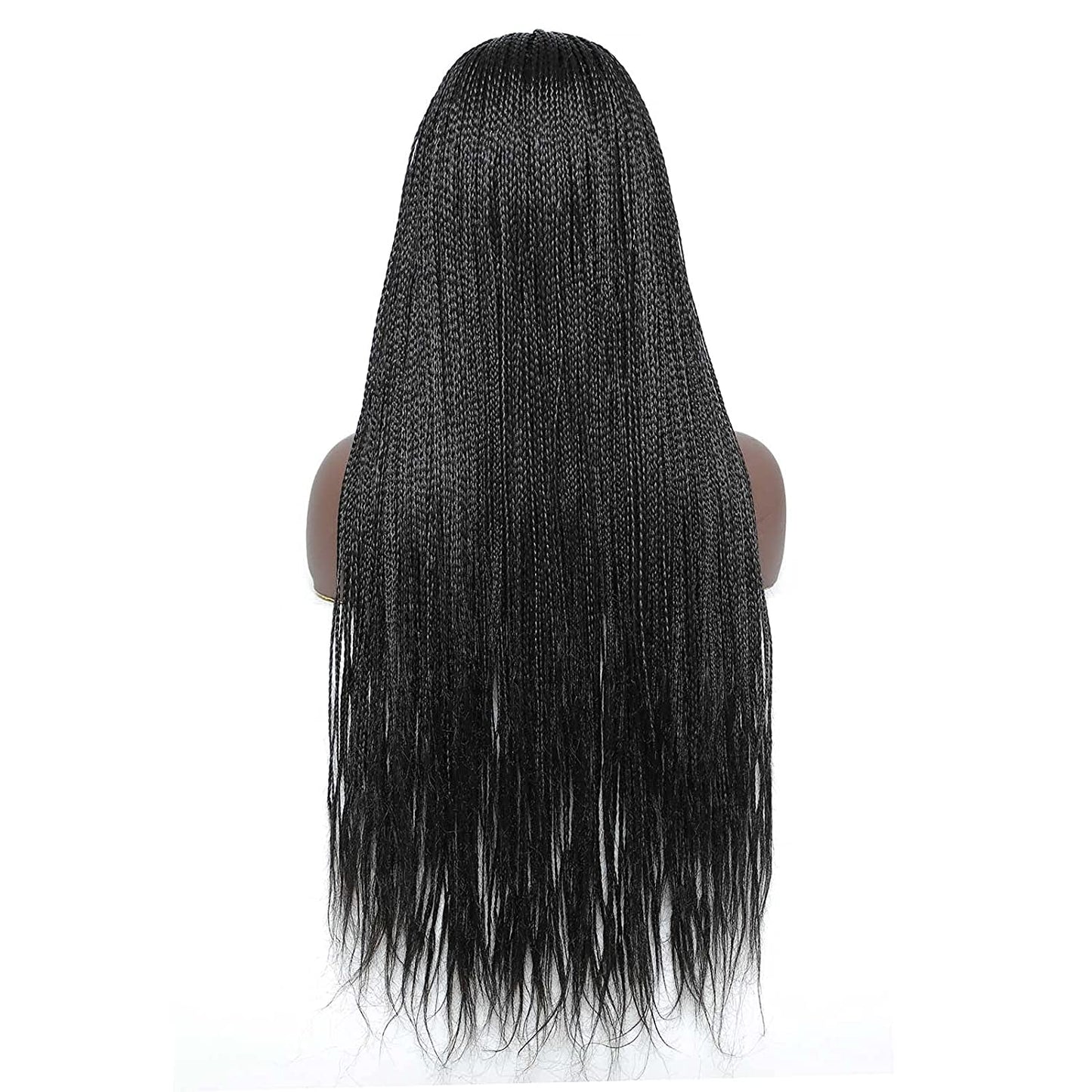 Black Long Micro Braids Wig Headband Wigs Box Braided Wigs