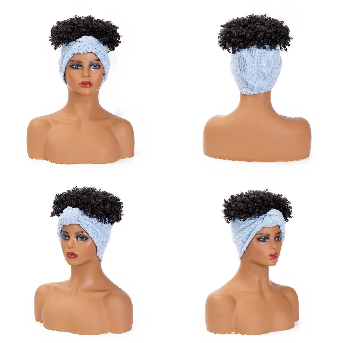 Hot Sexy Kinky Wig with Blue Headband