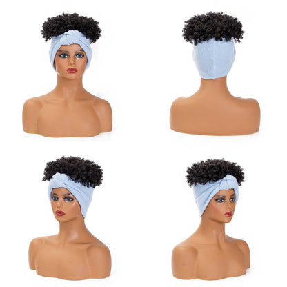 Hot Sexy Kinky Wig with Blue Headband