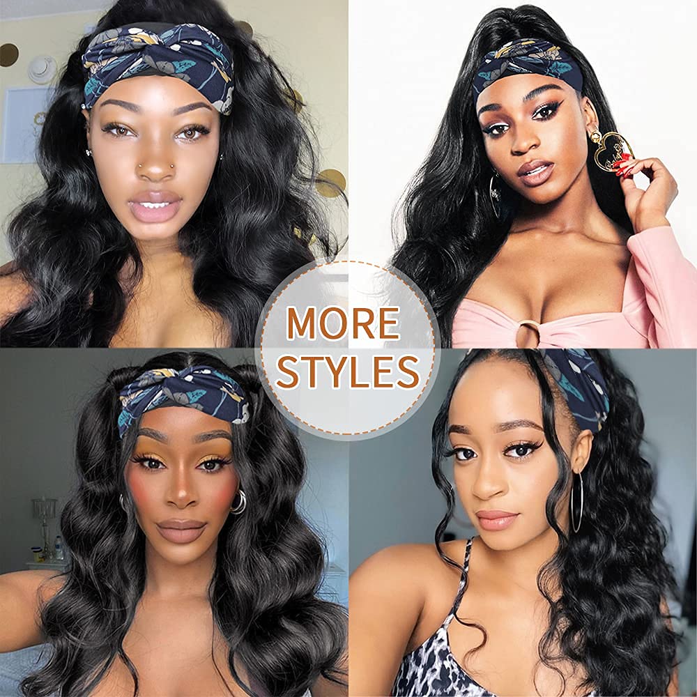 Wave Headband Wigs Glueless Looks Natural