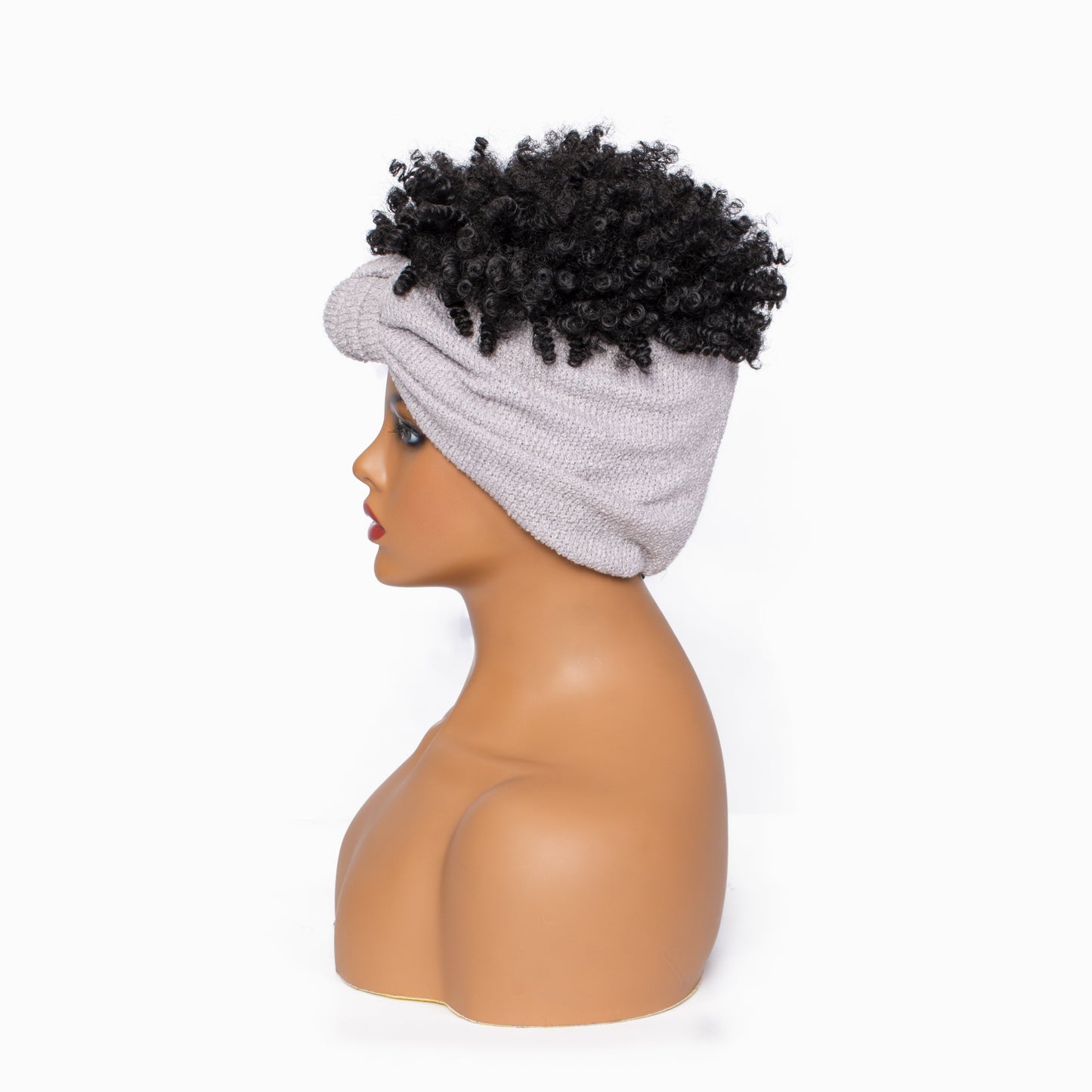 Hot Sexy Kinky Curly Wig with Cross Pink Headband