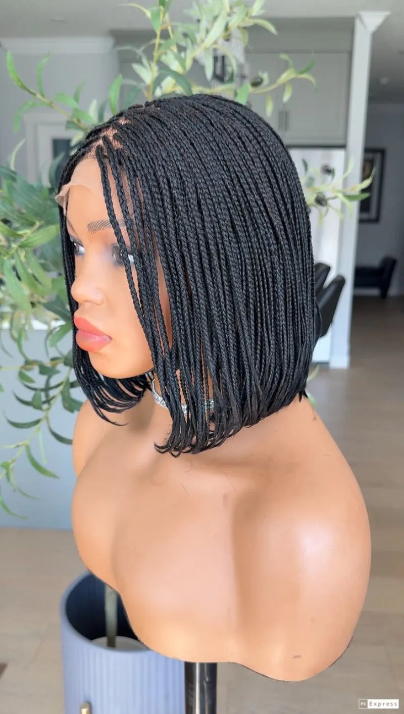 Knotless Classic Braided Bob Invisi Drawstring Wig