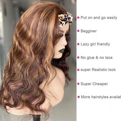 Latest Design - Gradient Wave Wig Headband Wig