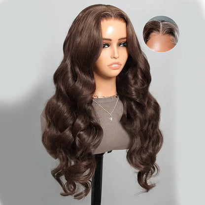 [Glueless Wig]  Hair Color Chocolate Brown Body Wave 4x4 & 5x5  Pre-cut Lace Ready To Go Glueless Wigs  Wigs