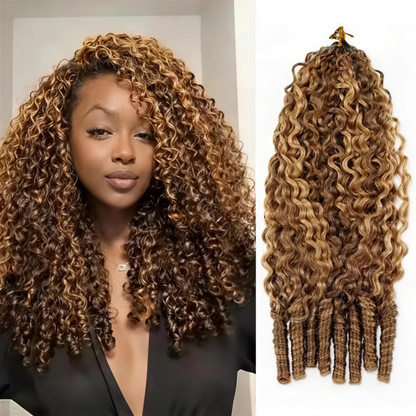 Easy-Install #4/27 Highlight Burmese Curly Crochet Hair