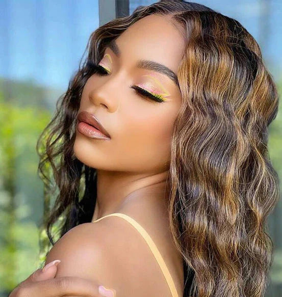 [Glueless Wig] Highlight P4/27 Loose Deep 4x4 & 5x5 Pre-cut lace Ready To Go Wig With Baby Hair
