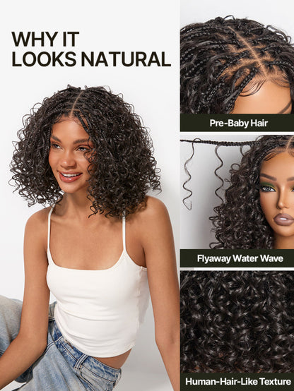 Boho Braids Water Wave Wig 13x6 HD Pre-Cut Lace Glueless