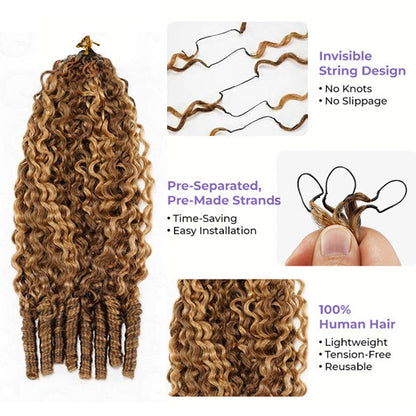 Easy-Install #4/27 Highlight Burmese Curly Crochet Hair