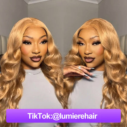 [Glueless Wig] #27 Honey Blonde Body Wave 5x5/4x4 Pre-Cut HD Lace Ready To Go Glueless  Wigs