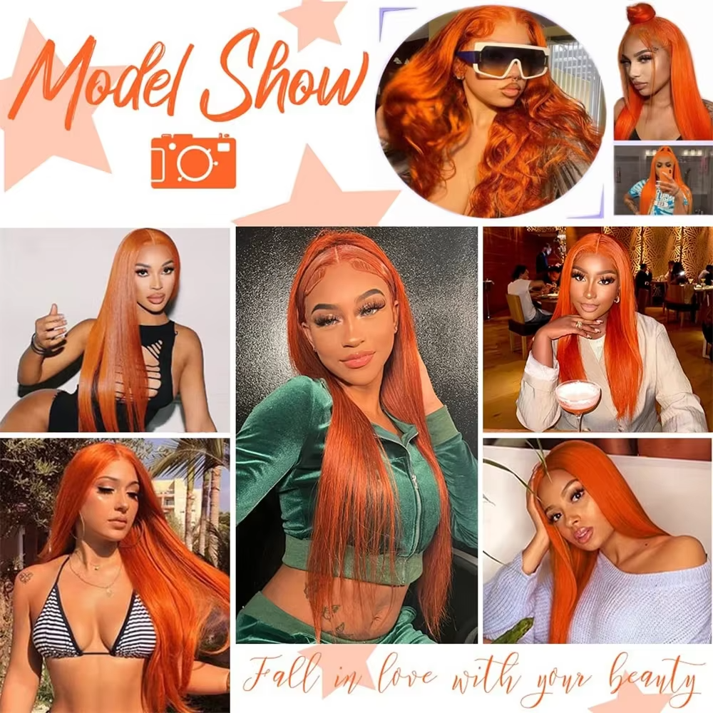 [Glueless Wig] Hair Color #350 Straight Wig 4x4 & 5x5 Pre-cut Lace Easy To Wear Glueless Wigs
