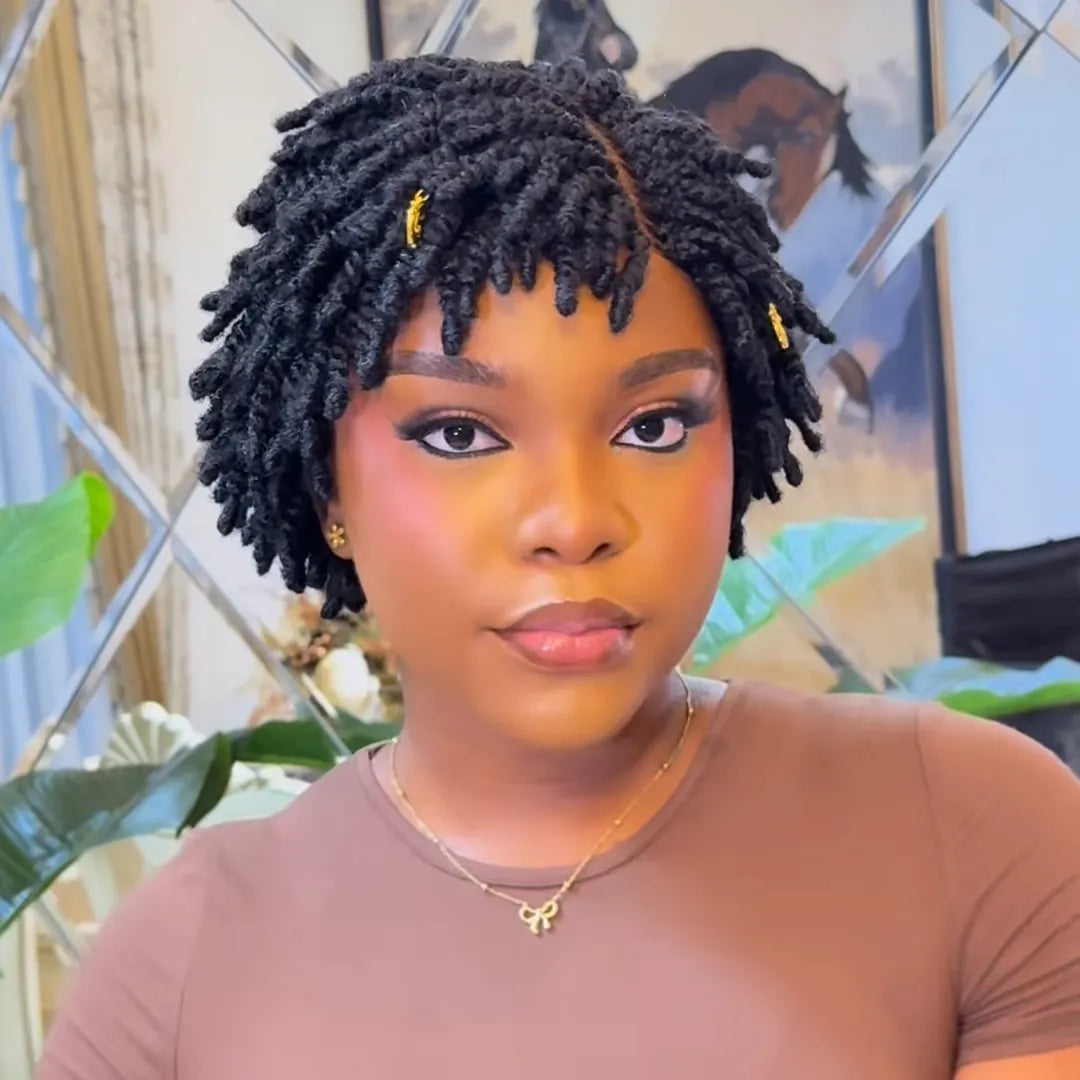 Pretty Glueless light weight Twist-out Afro Pixie Invisi Drawstring Wig