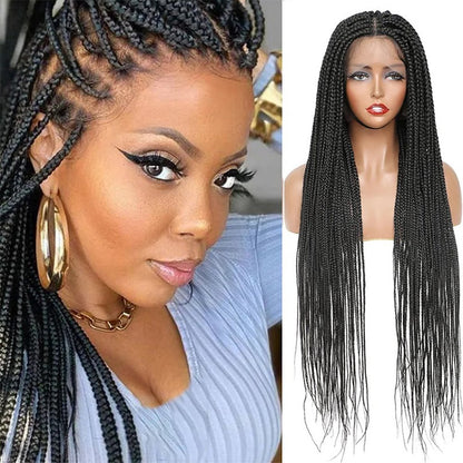 Knotless Box Braided Wigs Cornrow Braids Lace Wigs Full Lace Braids Hair Wig