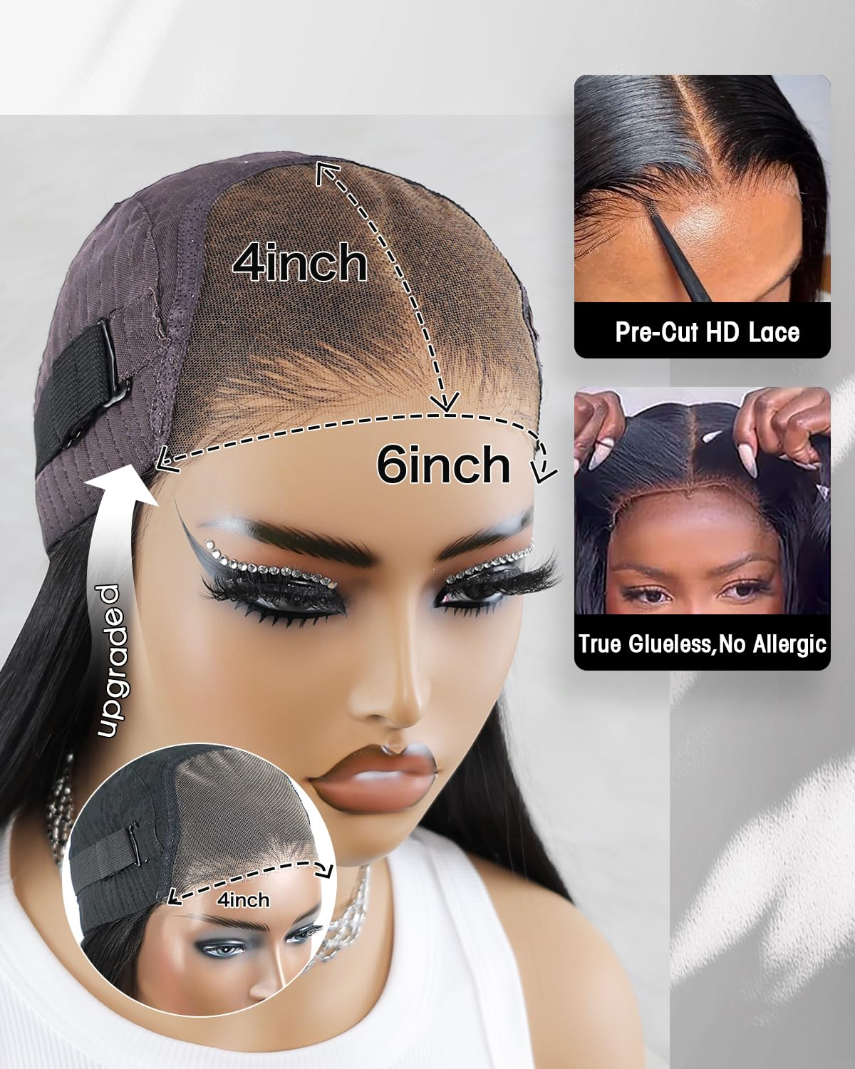 [Glueless Wig]  Hair Ready To Go Burmese Curly Glueless HD 6X4 Pre-cut  Lace Closure 100%  Wig
