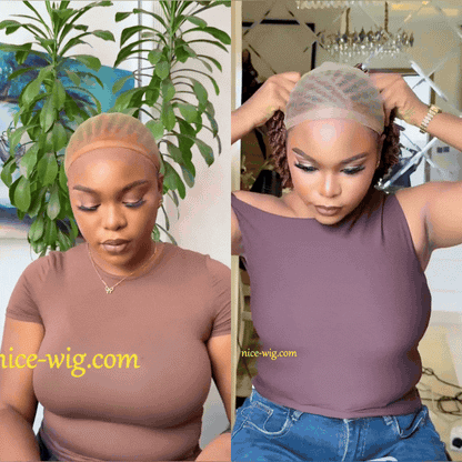 Pretty Glueless light weight Twist-out Afro Pixie Invisi Drawstring Wig