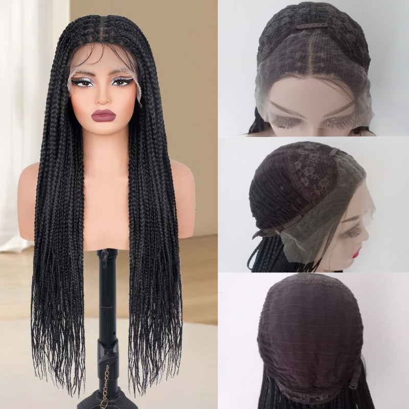 Knotless Box Braided Wigs Cornrow Braids 13x4 Front Lace Wigs