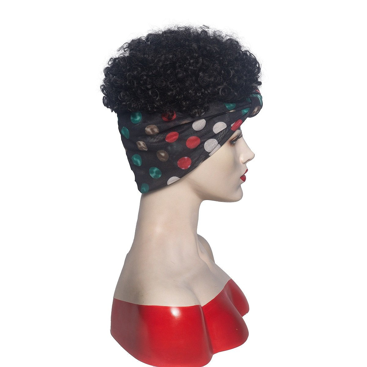 Hot Sexy Kinky Curly Wigs with Dot Headband