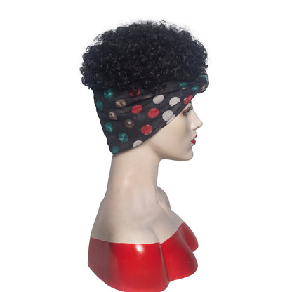 Hot Sexy Kinky Curly Wigs with Dot Headband