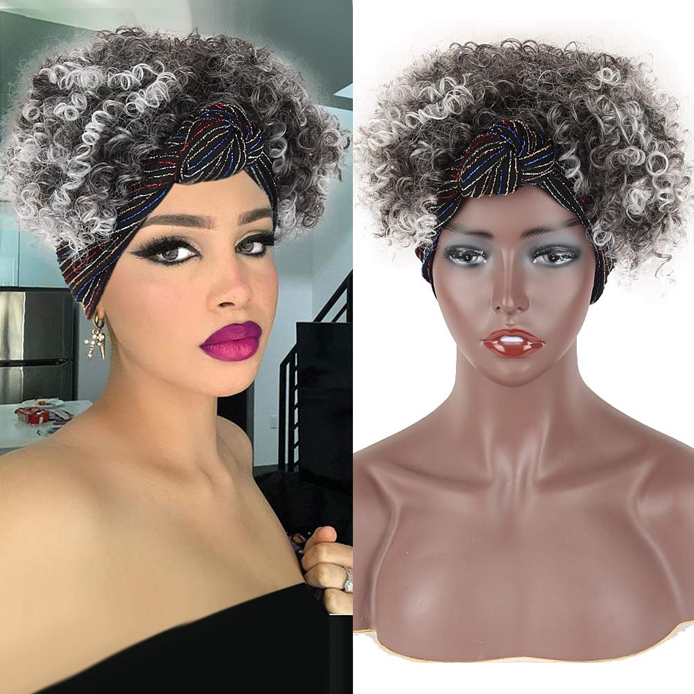 Hot Sexyt Kinky Curly Wigs with Headband