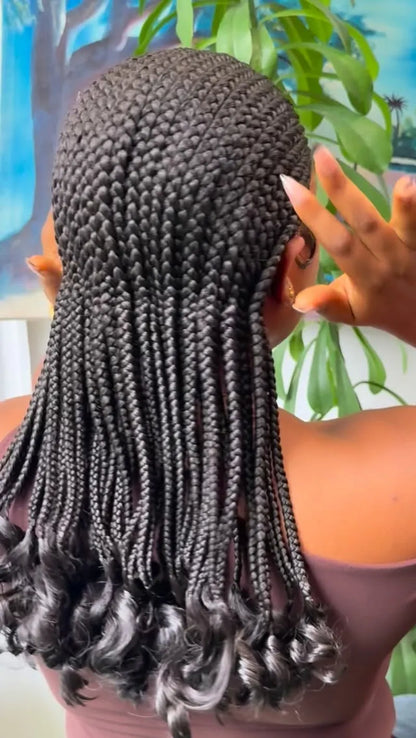 Full Lace Afro Kinky Wigs Gluless Braided Wigs
