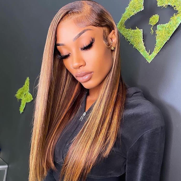 [Glueless Wig]  Hair Ready To Go Glueless Pre-cut Wig Highlight #4/27 4x4 & 5x5 HD Lace 180% 200% Density Straight  Wigs