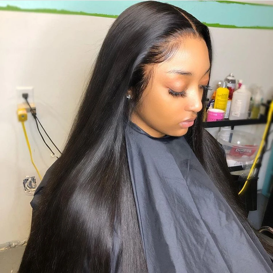 [Glueless Wig]  Pre-cut Easy To Wear Wig Straight 6x4 Lace Front  Glueless Wigs