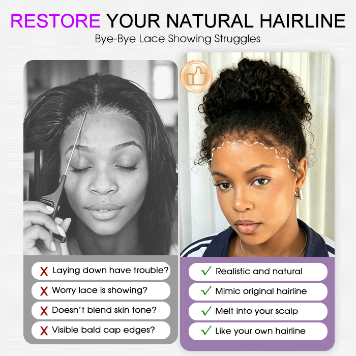 🔥 Limited-Time Sale | 4C Curly Edges Glueless Human Hair Wig – 220% Density