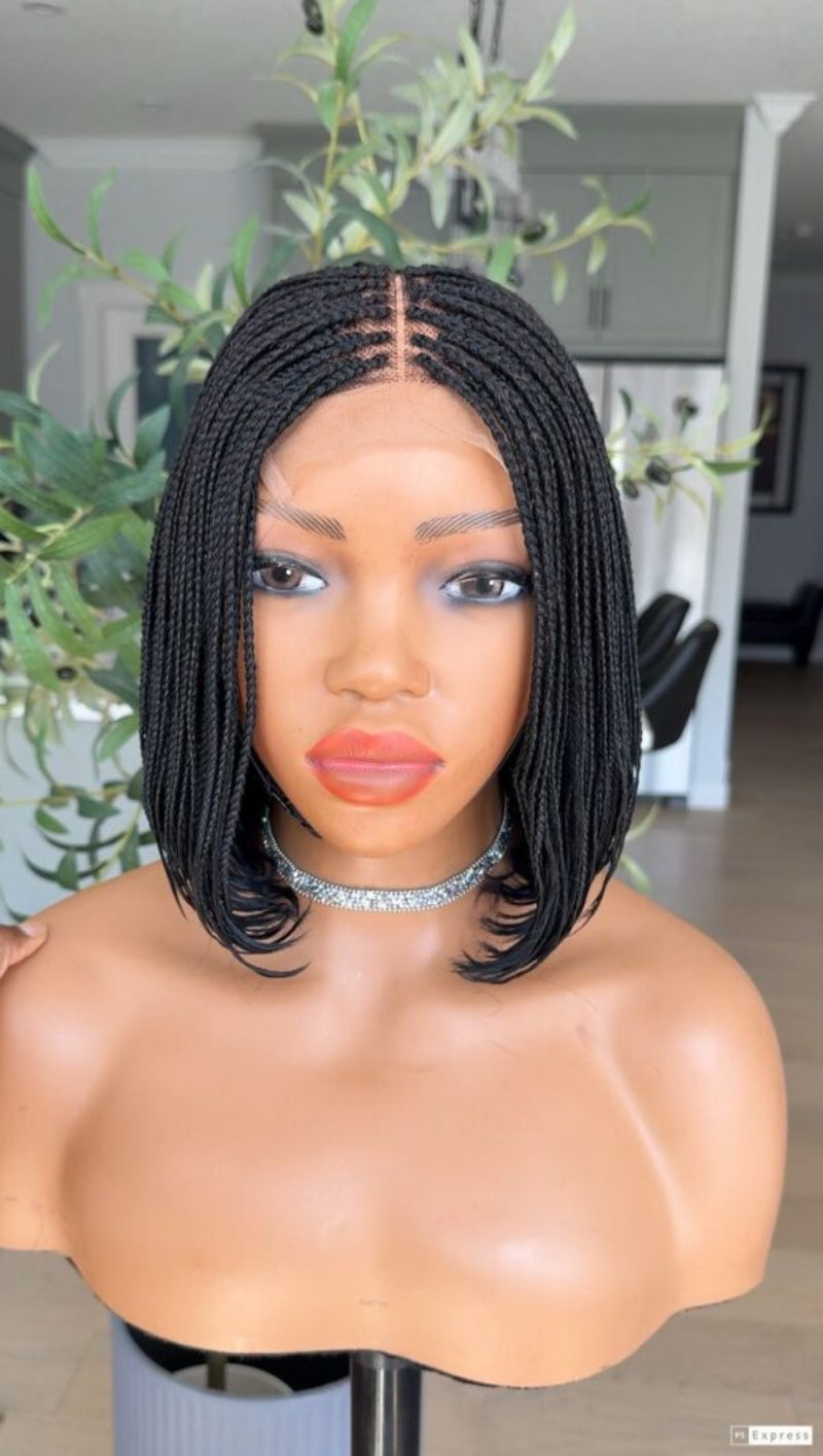Knotless Classic Braided Bob Invisi Drawstring Wig