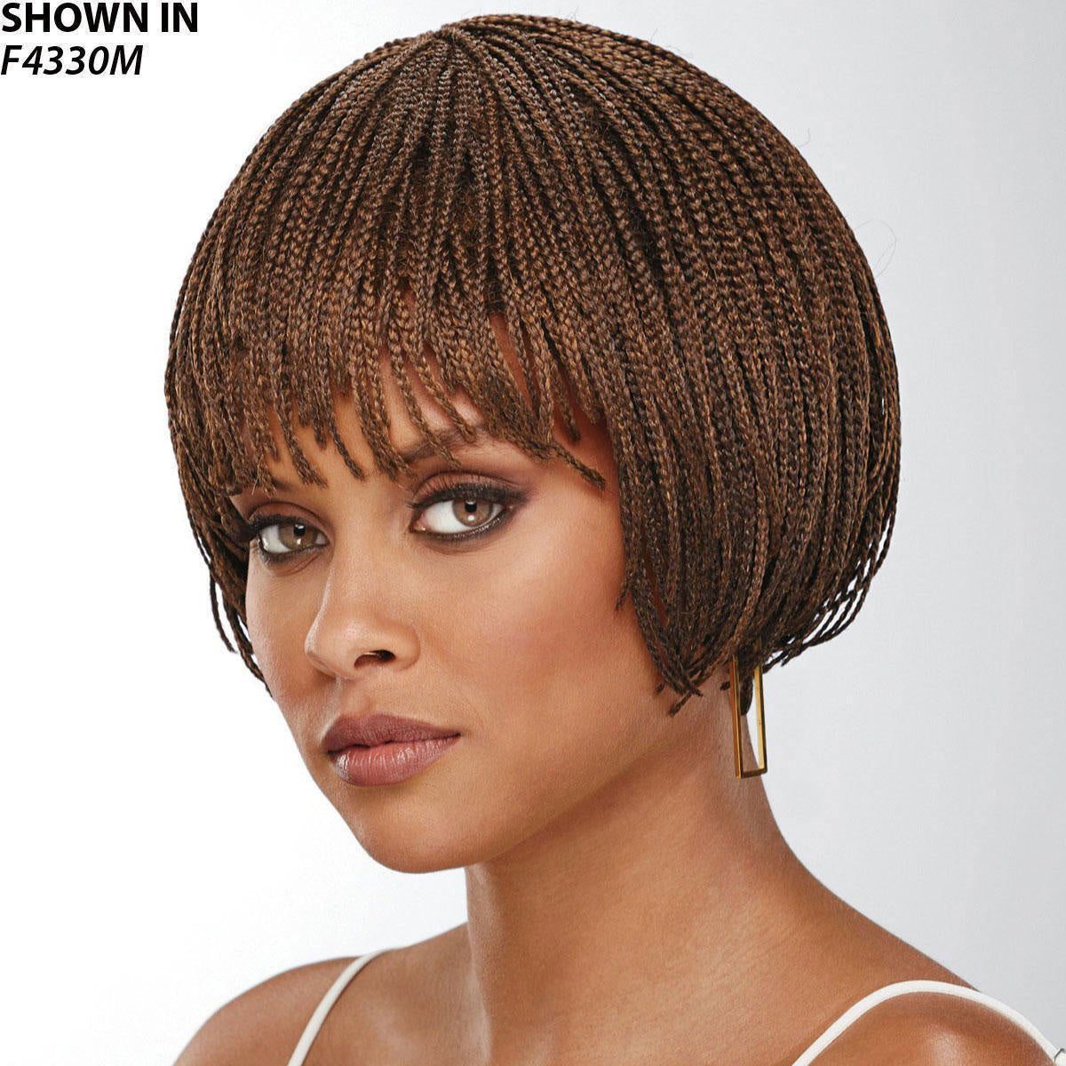 Hand-braided Extended Short Wig With Bangs
