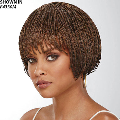 Hand-braided Extended Short Wig With Bangs