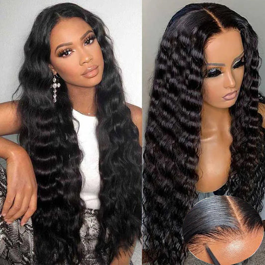 [Glueless Wig] Easy To Wear Glueless Wigs  Deep Wave 4x4 & 5x5 HD Pre-cut Lace Wig
