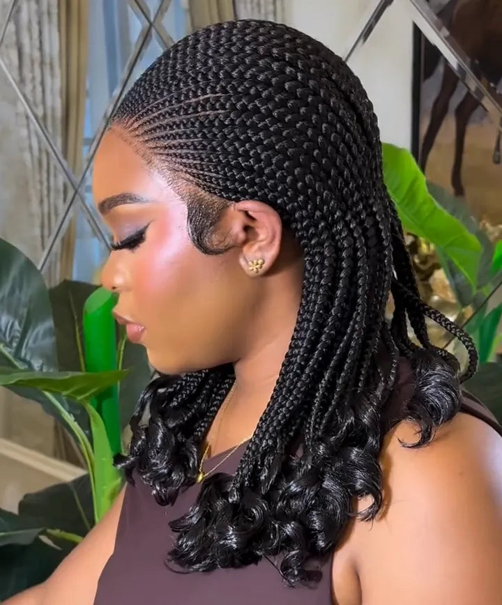 Full Lace Afro Kinky Wigs Gluless Braided Wigs