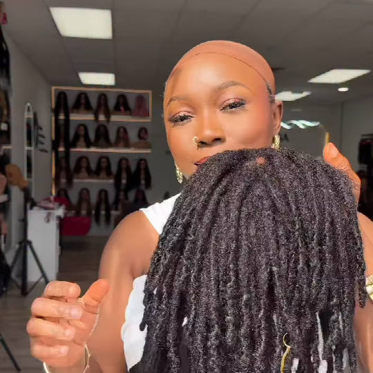 Afro kinky Dreadlocs Micro Twist Flexi-fit Invisi Drawstring Wig