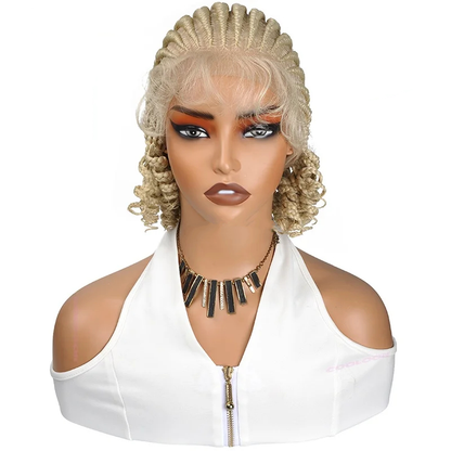 8" Short Cornrow Braided Bob Wigs  Full Lace Braided Wigs Unisex Cornrow Bob Wig
