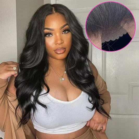[Glueless Wig] Pre-cut 5x5 HD Invisible Lace Front Wigs Pre Plucked Body Wave Glueless  Wigs