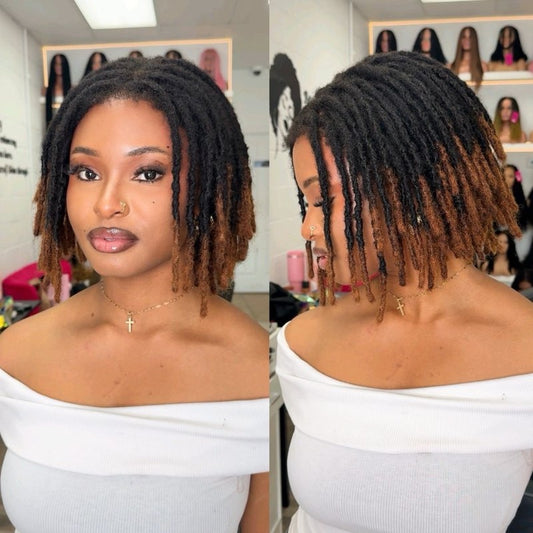 Afro Black Brown kinky Micro Twist Invisi Drawstring Wigs