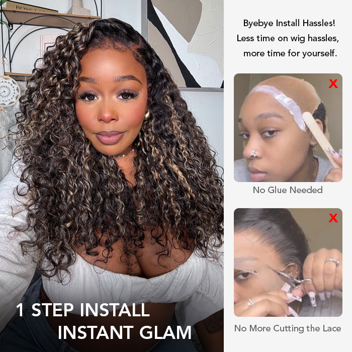 🔥 Limited-Time Sale | 4C Curly Edges Glueless Human Hair Wig – 220% Density