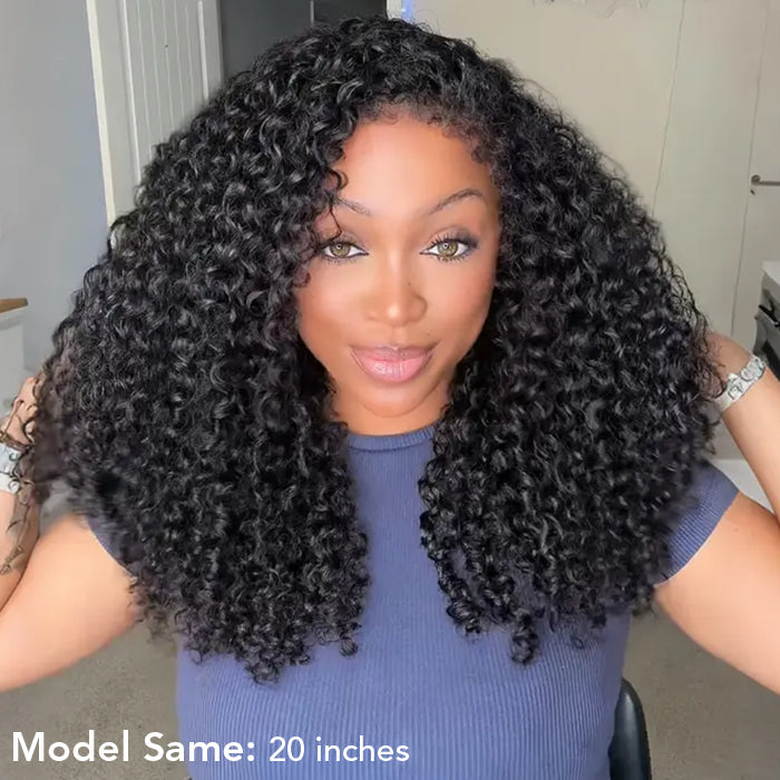 🔥 Limited-Time Sale | 4C Curly Edges Glueless Human Hair Wig – 220% Density