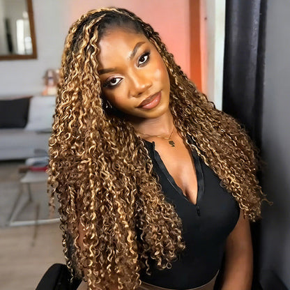 Easy-Install #4/27 Highlight Burmese Curly Crochet Hair