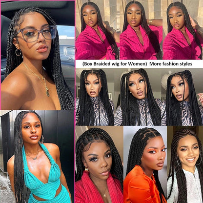 Knotless Box Braided Wigs Cornrow Braids Lace Wigs Full Lace Braids Hair Wig