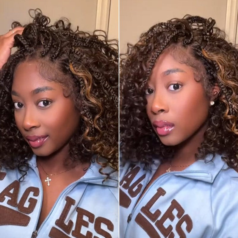 Boho Braids Water Wave Wig 13x6 HD Pre-Cut Lace Glueless
