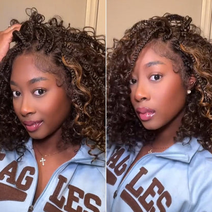 Boho Braids Water Wave Wig 13x6 HD Pre-Cut Lace Glueless