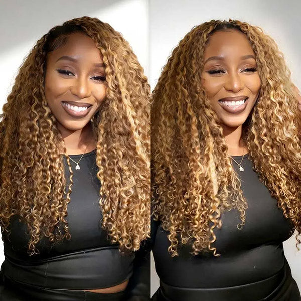 Easy-Install #4/27 Highlight Burmese Curly Crochet Hair