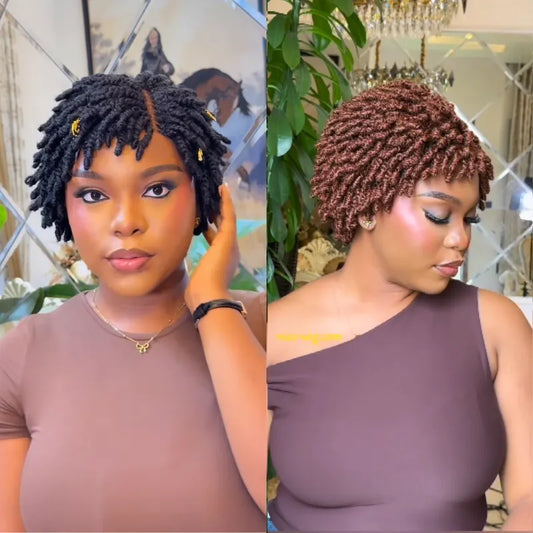 Pretty Glueless light weight Twist-out Afro Pixie Invisi Drawstring Wig