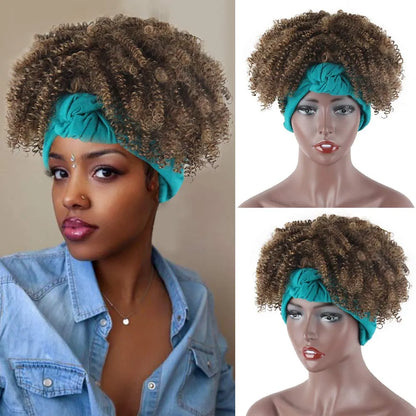 Hot Sexyt Kinky Curly Wigs with Headband