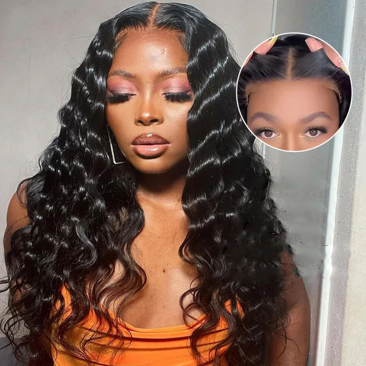 [Glueless Wig] Glueless Loose Deep Wave 6x4 HD Lace Wigs  Pre-cut Ready To Go Wig 200% Density